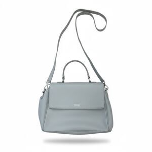 Brooks Brothers Leather Convertible Satchel Bag in Gray